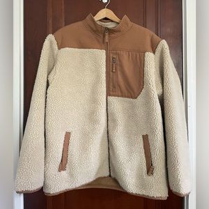 Duluth Trading Company Large Fleece Sherpa Zipper Winter Coat Never Worn